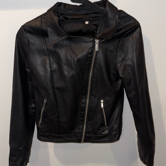 Ella Moss Other - Ella Moss Girls Faux Leather Jacket Size 12 Black